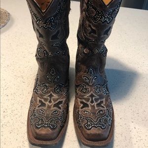 Women’s Corral Square Toe Sparkle Boot Size 7.5